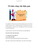 Tổ chức công việc hiệu quả