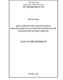 Luận án Tiến sĩ Kinh tế: Quản lý nhà nước đối với rủi ro tín dụng trong hoạt động của các ngân hàng thương mại Việt Nam trong bối cảnh phát triển mới