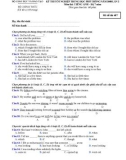 BỘ GIÁO DỤC VÀ ĐÀO TẠO KỲ THI TỐT NGHIỆP TRUNG HỌC PHỔ THÔNG NĂM 2008 LẦN 2 Mã đề thi 487