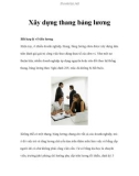 Xây dựng thang bảng lương