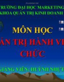 Quản trị hành vi tổ chức - Chương 1