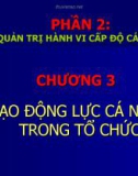 Quản trị hành vi tổ chức - Chương 3