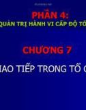 Quản trị hành vi tổ chức - Chương 7