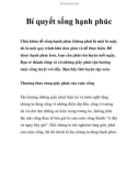 Bí quyết sống hạnh phúc