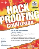 Ebook Hack proofing coldfusion - The only way to stop a hacker is to think like one: Part 1