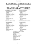 LEARNING OBJECTIVES AND TEACHING ACTIVITIES