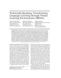 Technically Speaking: Transforming Language Learning through Virtual ...