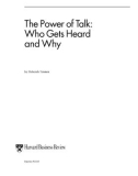 The Power of Talk: Who Gets Heard and Why