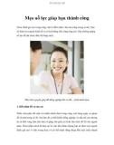 Mẹo nỗ lực giúp bạn thành công