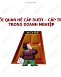 MỐI QUAN HỆ CẤP DƯỚI – CẤP TRÊN TRONG DOANH NGHIỆP ( tiếp theo )