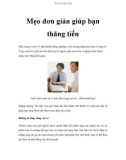 Mẹo đơn giản giúp bạn thăng tiến