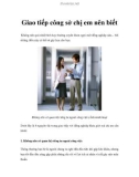 Giao tiếp công sở chị em nên biết