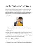 Sai lầm chết người nơi công sở