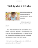 Tính tự chủ ở trẻ nhỏ