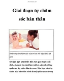 Giai đoạn tự chăm sóc bản thân