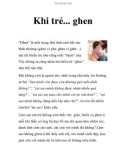 Khi trẻ... ghen