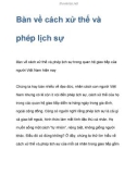 Bàn về cách xử thế và phép lịch sự