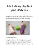 Lúc ở nhà mẹ cũng là cô giáo! - Phần đầu