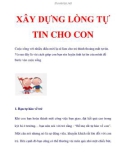 XÂY DỰNG LÒNG TỰ TIN CHO CON