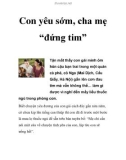 Con yêu sớm, cha mẹ 'đứng tim'