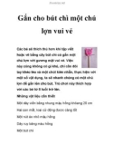 Gắn cho bút chì một chú lợn vui vẻ