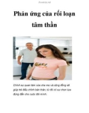 Phản ứng của rối loạn tâm thần