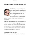 Cha mẹ làm gì khi giáo dục con cái