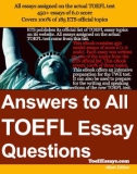 Tài liệu về Answers to all TOEFL Essay Questions