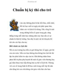 Chuẩn bị kỳ thi cho trẻ