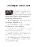 Chuẩn bị cho con vào lớp 1