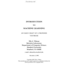 Ebook Introduction to machine learning