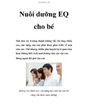 Nuôi dưỡng EQ cho bé