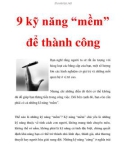 9 kỹ năng 'mềm' giúp bạn thành công