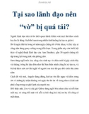 Tại sao lãnh đạo phải 'vờ' bị quá tải?