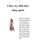 Chọn váy, đầm theo dáng người