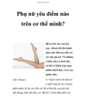 Phụ nữ yêu điểm nào trên cơ thể mình?