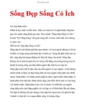 Sống Đẹp Sống Có Ích