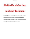 Phát triển nhóm theo mô hình Tuckman