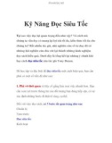 Kỹ Năng Đọc Siêu Tốc