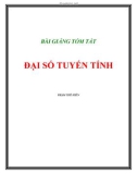 Bài giảng tóm tắt đại số tuyến tính - Phạm Thế Hiển