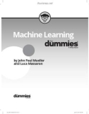 Ebook Machine learning for dummies