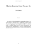 Ebook Machine learning, game play and go