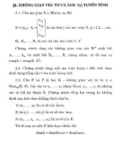 Lý thuyết và bài tập Đại số tuyến tính: Phần 2