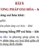 Bài giảng Hóa phân tích: Bài 8 - ThS. Nguyễn Văn Hòa