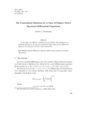 On generalized solution of a class of higher order operator-differential equations