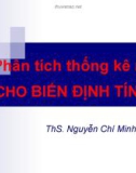 Bài giảng Phân tích thống kê mô tả - ThS. Nguyễn Chí Minh Trung