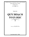 Giáo trình Quy hoạch toán học - Ngô Hữu Tâm