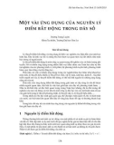 Một vài ứng dụng của nguyên lý điểm bất động trong dãy số