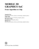 Ebook Mobile 3D graphics SoC - From algorithm to chip