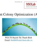 Bài giảng Tính toán tiến hóa - Bài 7: Ant colony optimization (ACO)